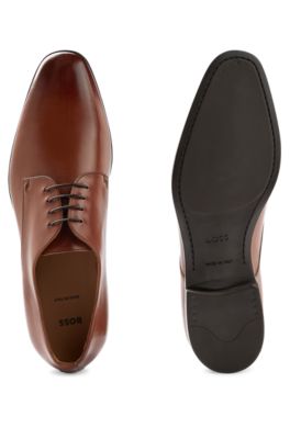 hugo boss brown leather shoes