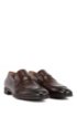 Penny loafers in burnished leather, Dark Brown