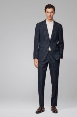 suit with penny loafers