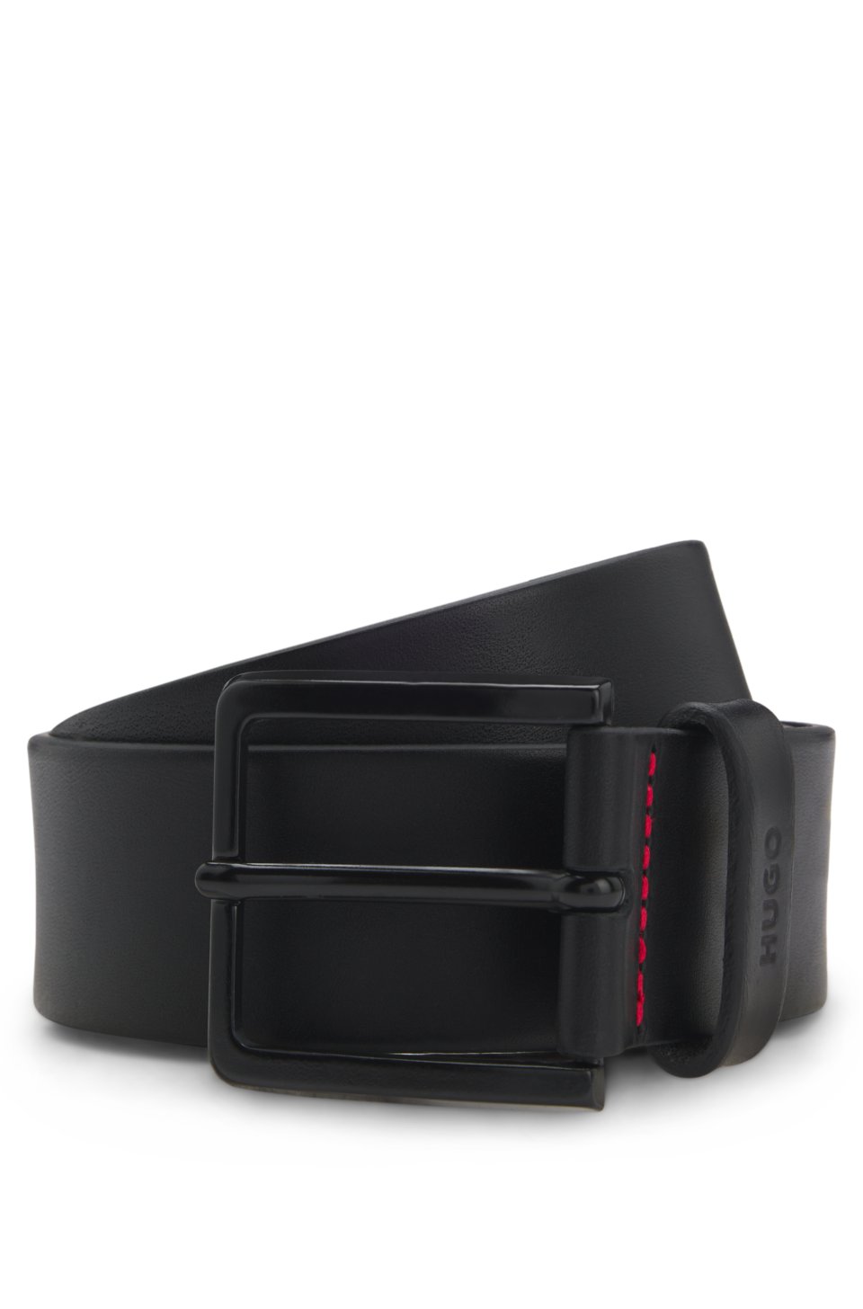 Embossed-logo belt