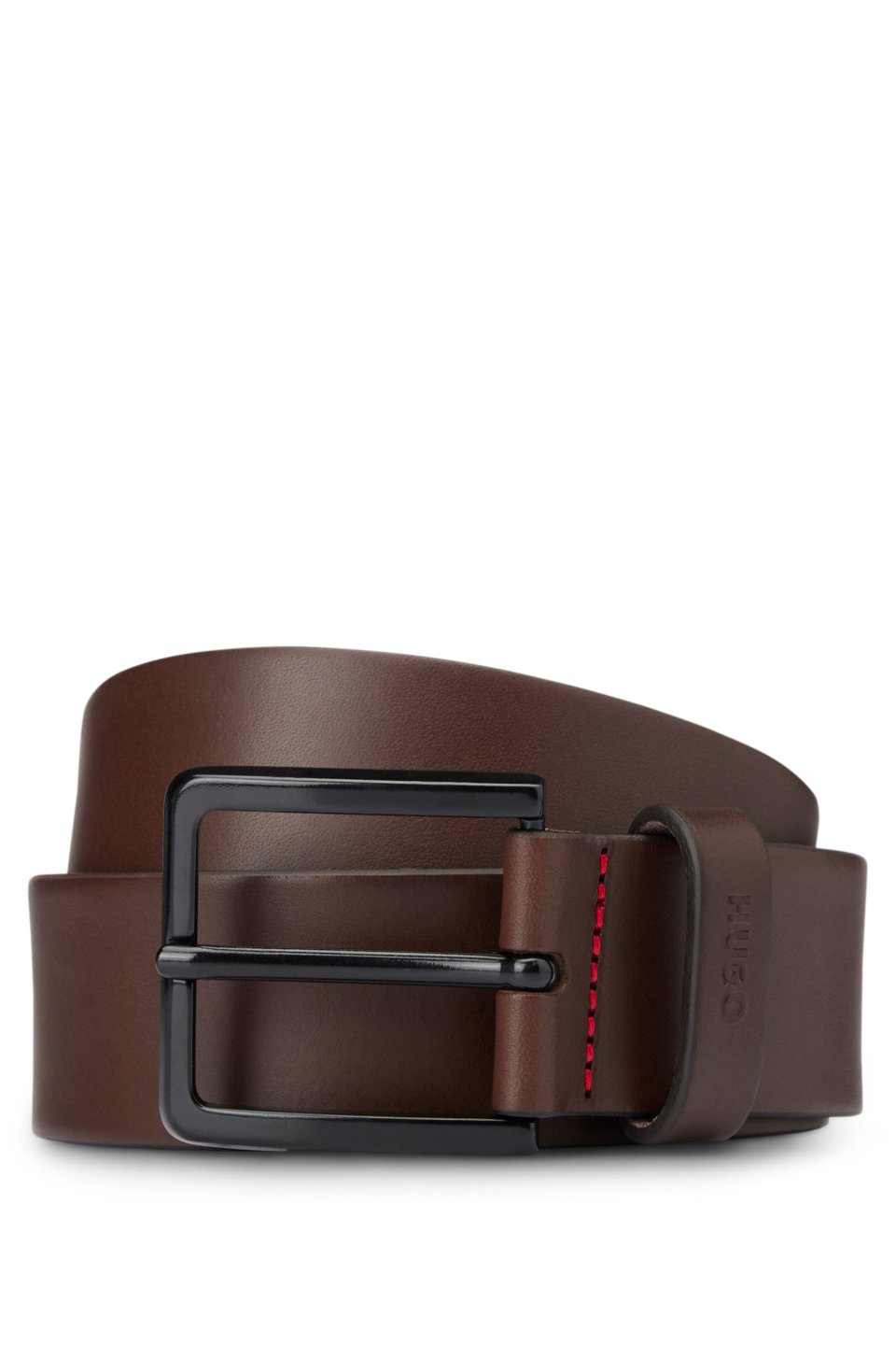 Embossed-logo belt