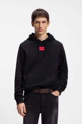 Cintura in pelle italiana con passante con logo goffrato, Marrone scuro