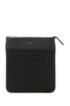Envelope bag in nylon and leather, Black