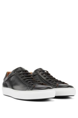 leather mens hugo boss trainers