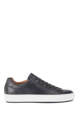 leather mens hugo boss trainers