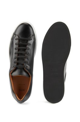 leather mens hugo boss trainers