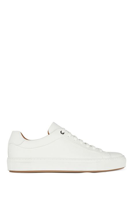 BOSS - Italian-crafted trainers in burnished leather