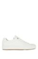 Italian-crafted trainers in burnished leather, White