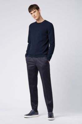 leather mens hugo boss trainers