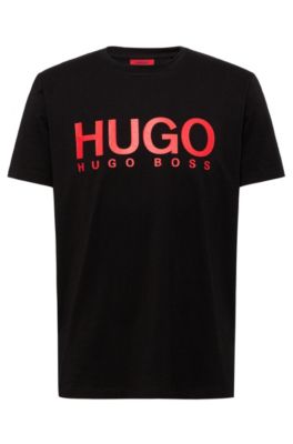 hugo olive logo t shirt