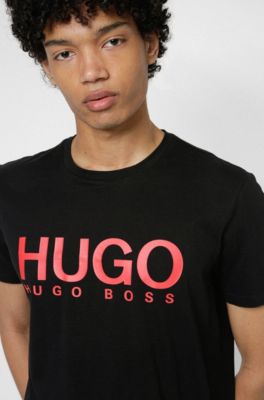 HUGO - Logo-print regular-fit T-shirt 