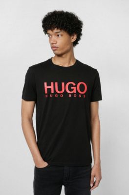 hugo olive logo t shirt