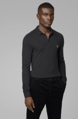 hugo boss long sleeve polo slim fit