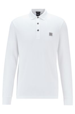 black hugo boss long sleeve polo