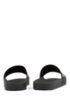 Italian-made rubber slide sandals with contrast logo, Black