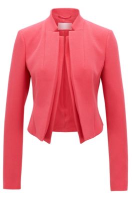 Regular-Fit Blazer aus Krepp mit doppellagigem Revers