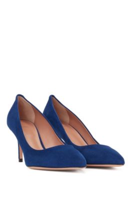 hugo boss blue suede shoes