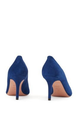 hugo boss blue suede shoes