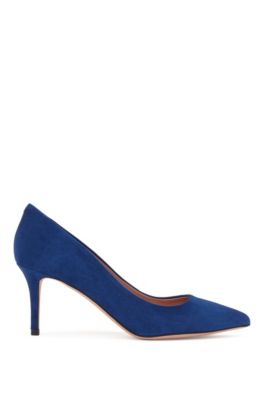 hugo boss blue suede shoes