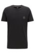 Crew-neck T-shirt in single-jersey cotton, Black