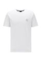 T-shirt à col ras-du-cou en jersey simple de coton, Blanc