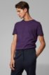 Crew-neck T-shirt in single-jersey cotton, Dark Purple
