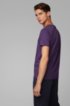 Crew-neck T-shirt in single-jersey cotton, Dark Purple