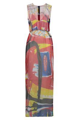 Robe Fourreau Hugo Boss Daviana - Taille US 4 / IT 40, Sans Manches, Orange - Neuve Avec étiquettes