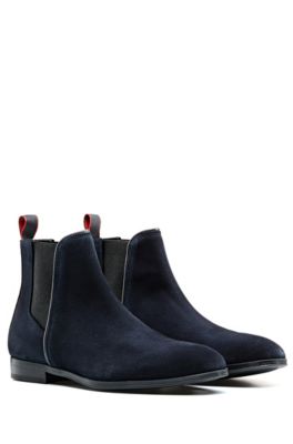 HUGO - Suede Chelsea boots with 