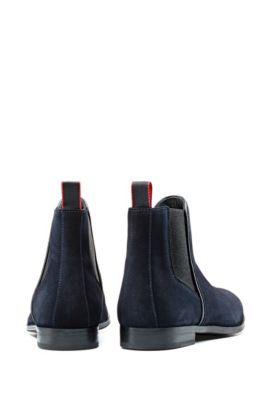 hugo boss blue suede boots