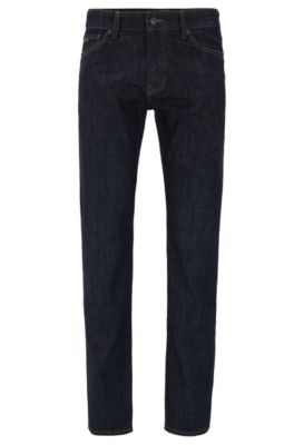 Regular-fit jeans in dark-blue stretch 