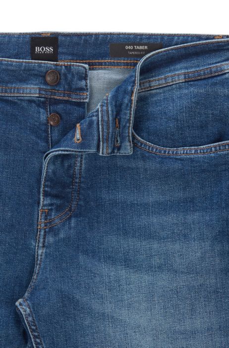 BOSS - jeans in mid-blue denim