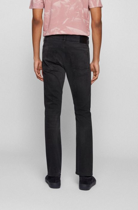 forseelser Kæledyr Tilbagetrækning BOSS - Slim-fit jeans in grey stretch denim