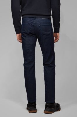 Dark-blue regular-fit jeans in stretch 