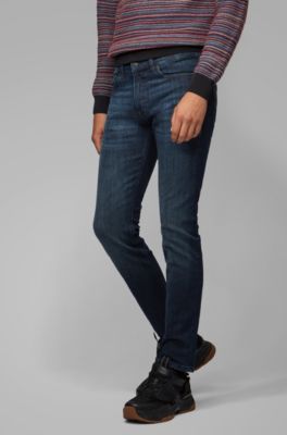 BOSS - Slim-fit jeans in dark-blue 