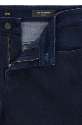 BOSS - Slim-fit jeans in dark-blue 