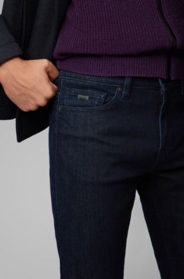 BOSS - Slim-fit jeans in dark-blue 