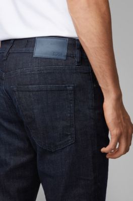 BOSS - Regular-fit jeans in dark-blue 