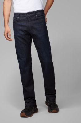 BOSS - Regular-fit jeans in dark-blue 