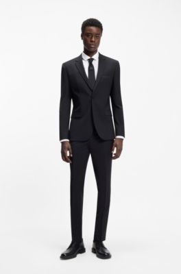 Chemise Extra Slim Fit en popeline de coton &agrave; col italien, Blanc