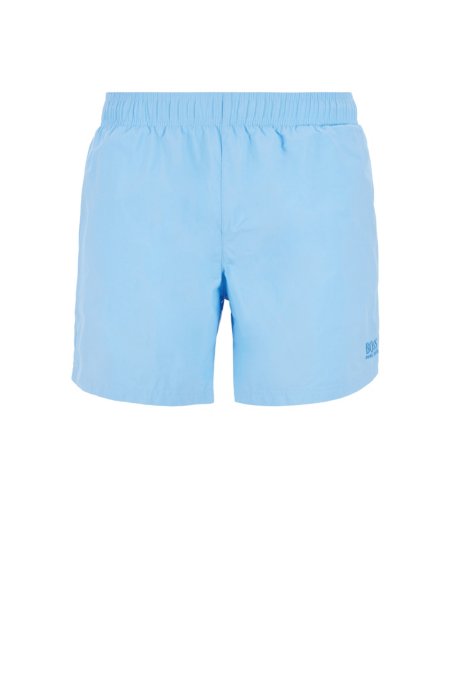 Swim shorts in quick-drying technical fabric, Light Blue