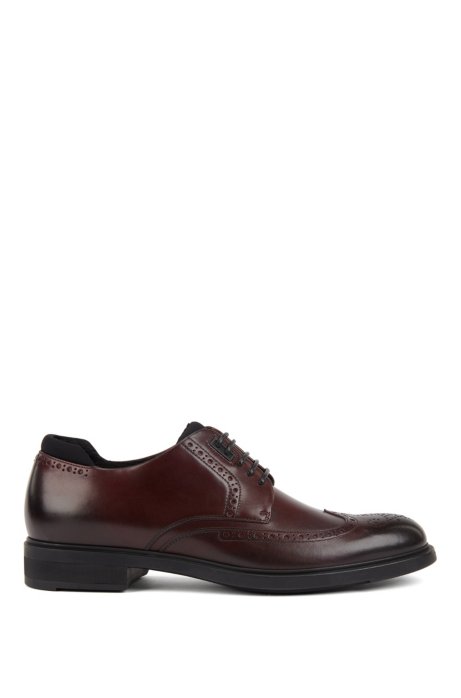 Italian-made Derby brogue shoes with Outlast&reg; lining, Dark Red