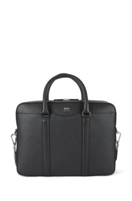 hugo boss leather laptop bag