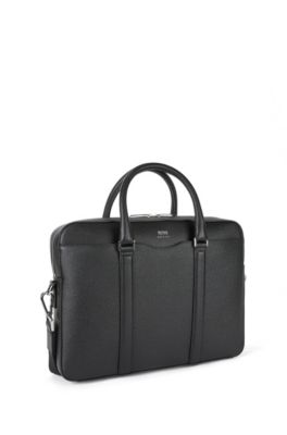 hugo boss leather briefcase