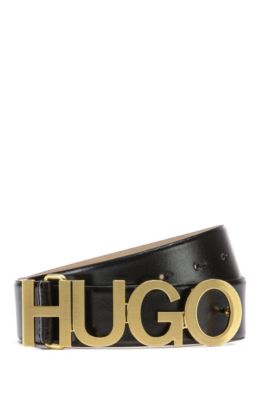 gold hugo boss belt
