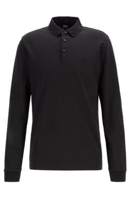 hugo boss long sleeve knitted polo