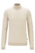 Turtleneck sweater in extra-fine Italian merino wool, Natural