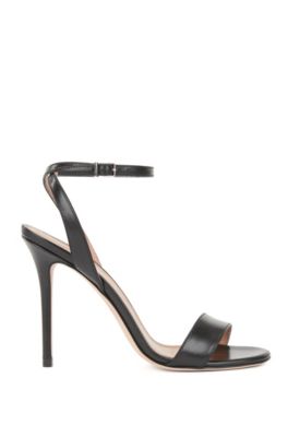 Heeled sandals in Italian calf leather