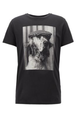 Pima-cotton T-shirt with photographic print