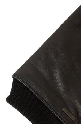 hugo boss mens leather gloves